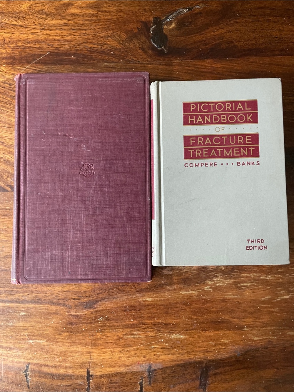 2 Vintage Medical Textbooks Decorative Books